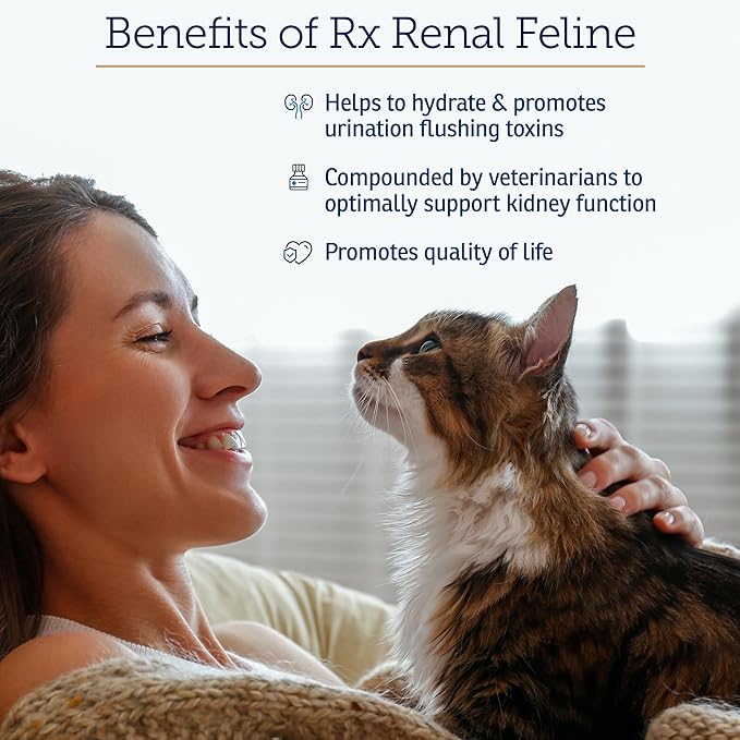 Rx Vitamins Renal Feline Beadlets - Cat Kidney Support with Astragalus Root and Milk Thistle for Cats - Supports Kidney and Immune Health in Cats - 3.52oz