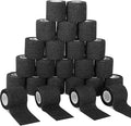 LDIWEE 24 Pack 2 Inch Self Adhesive Bandage Wrap - 5 Yard Black Cohesive Vet Wrap & Athletic Tape Grip Tape for Ankle Sprains, First Aid Medical, Sports Injuries