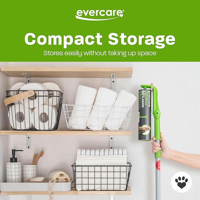 Evercare Easy-Store Mega 25 Layer Extended Handle Pet Lint Roller