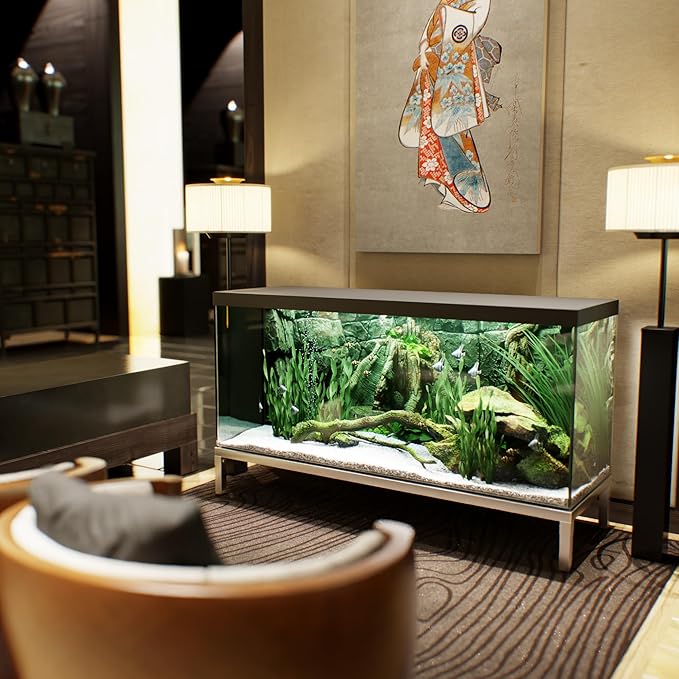 20 in X 60 in. Aquarium Stand | Industrial Style Aluminum Fish Tank Base with Open Frame Design