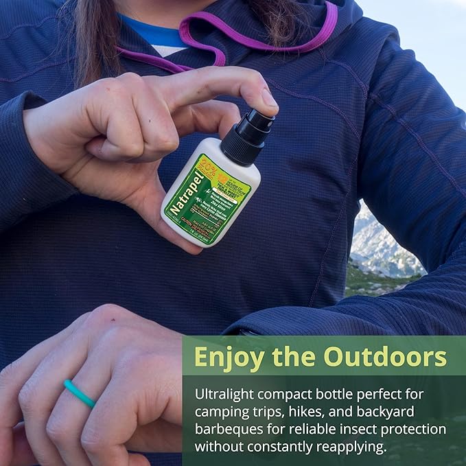 Natrapel Tick & Insect Repellent - Bug Spray with 20% Picaridin - Family Protection Against Mosquitoes, Ticks & More - Up to 12 Hours of Protection - 1 oz (4 Pack)