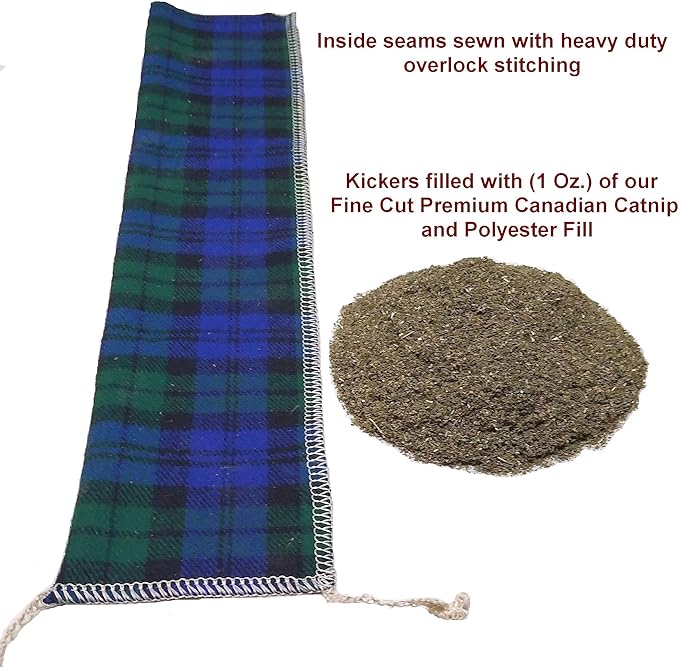 15" Catnip Cat Kicker Toys/Kitty Kick Sticks/Cat-Nip Kick Sticks (Navy) (Kickers Filled with 1 oz Premium Canadian Catnip)