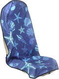 Car Seat Cover Protector Front Seats,for Gym Workout,Running,Swimming,Beach and Hiking,Waterproof Sweat Towel Bucket Seat Covers for Cars SUV Trucks (Conch Shells Starfish, 1Pcs)