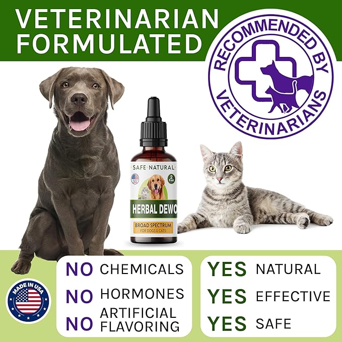 Liquid Herbal Cleanse for Cats and Dogs - Homeopathic Control for Pets of All Breeds and Sizes - Puppy and Kitten - USA-Sourced Ingredients - Preventative or Reactive - 2oz