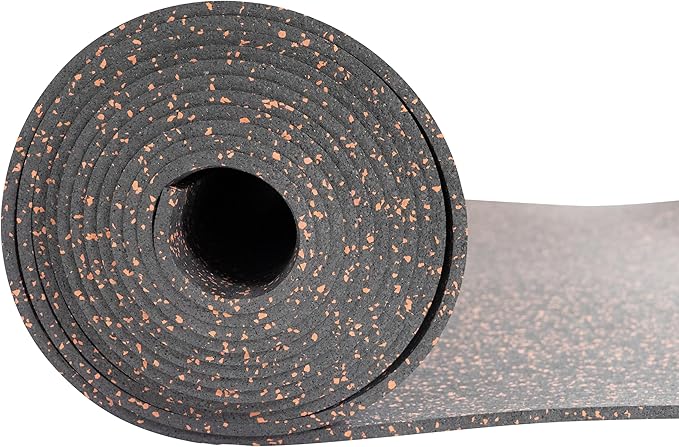 Genaflex Rubber Gym Floor Mat - 8mm Thick - Heavy Duty Commercial Protective Gym Flooring Roll (10% Red, 4' X 10')