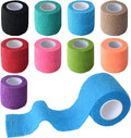 9 Pack 2" x 5 Yards Self Adhesive Bandage Wrap Self Stick Wrap for Ankle, Wrist, Finger, Sports, Breathable Cohesive Vet Tape for Pets (Multi Colors)