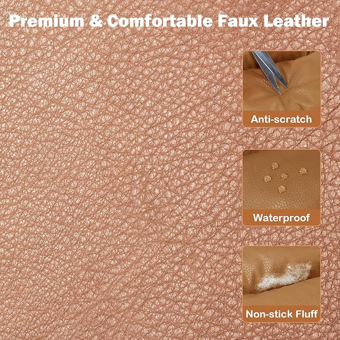 2 and 1 Center Console Dog Car Seat & Carrier for Small Dogs, Large Leather Dog Car Bed with Storage Pocket, Waterproof PVC Leather Seat Travel Bed for Front & Back Seat, Clip-On Safety Leash