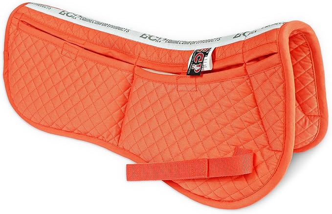 ECP Equine Comfort Products Adjustable Shock Absorbing Memory Foam Half Saddle Pad, Injury Prevention & Pressure Relief, Customizable Fit, Breathable for All Riding Styles