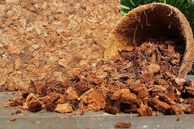 Organic Coco Chips for Plants (10lbs) - Coco Coir Chips - Coconut Husk Chips for Potting Soil, Garden Soil, & Seed Starter Soil - Coconut Mulch for Garden - Compressed Coconut Chips for Plants