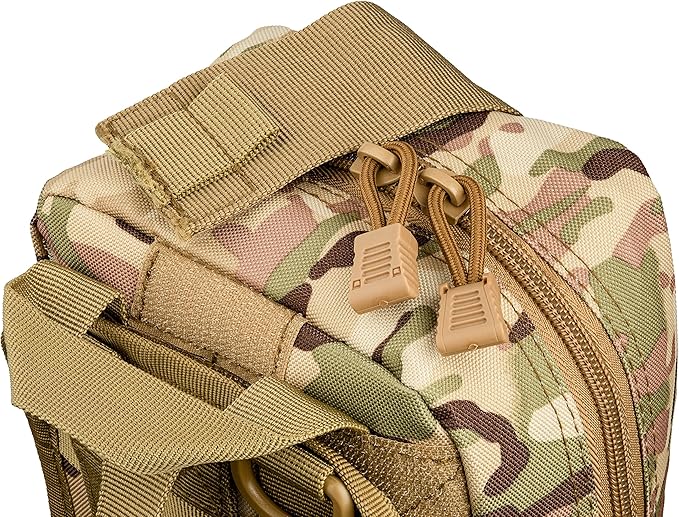Scherber Premium IFAK Kit Trauma Pack Fully Stocked MOLLE Pouch w/CAT Tourniquet, HyFin Vent Chest Seal, & Israeli Bandage Trauma Kit for Emergency, Gunshot, Bleeding, & Major Wound Care (Camouflage)