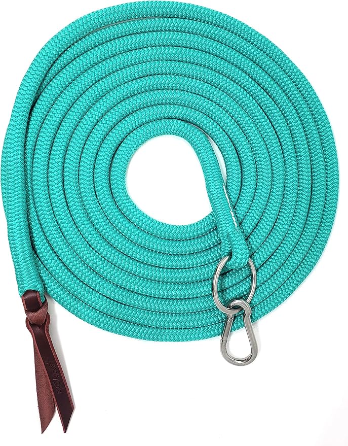 22' Long Line with SS O Ring and Carabiner (Turquoise)