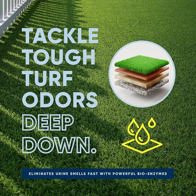 Eco Strong Outdoor Odor Eliminator | Outside Dog Urine Enzyme Cleaner – Powerful Pet, Cat, Animal Scent Deodorizer | Professional Strength for Yard, Turf, Kennels, Patios, Decks (Gallon with Sprayer)