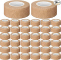 Treela 36 Pcs Self Adherent Bandage 1" X 5 Yard Wrap Breathable Cohesive Bandage Elastic Adhesive Tape for Stretch Athletic Sports Wrist Ankle(Nude)
