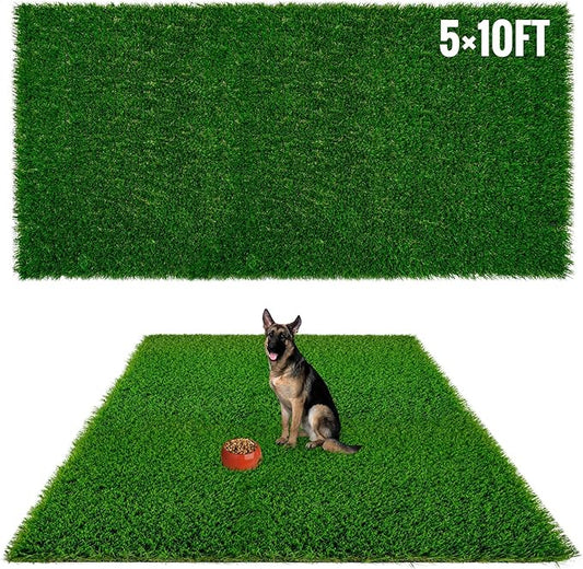 Fake Grass for Dogs to Pee on, Artificial Grass for Dogs , Dog Pee Pads Extra Large, Outdoor Grass Mats, Washable, 5x10FT Puppy Potty Training Rug, Strong Permeability, Washable