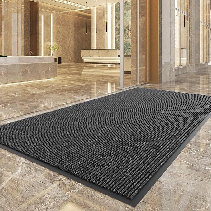 Front Door Mat Outside Entrance, 120" x 36" Sturdy Indoor Outdoor Mats for Entryway, Low Profile Welcome Doormat for Home Entrance, Non Slip Shoe Scraper Mat, Ideal for High Traffic Area
