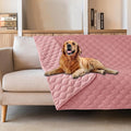 gogobunny 3X Stronger Waterproof Pet Blanket, Scratch Proof Furniture Protector for Dogs Cats, Reversible Cover 82x102 Inch, Dark Pink/Light Pink