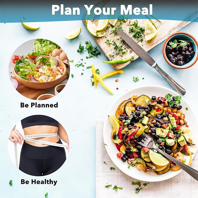 Acrylic Magnetic Meal Planner Menu Board for Kitchen Fridge w/ 8 Markers, Clear Refrigerator Weekly Dry Erase Calendar Planning Noteboard to Do/Grocery/Shopping List/Chore Chart/, 12"x9"